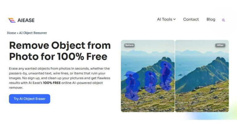 Take unwanted objects out of photos once and for all. AI Ease’s free AI object remover makes it easy to clean up images, which can remove cluttered backgrounds